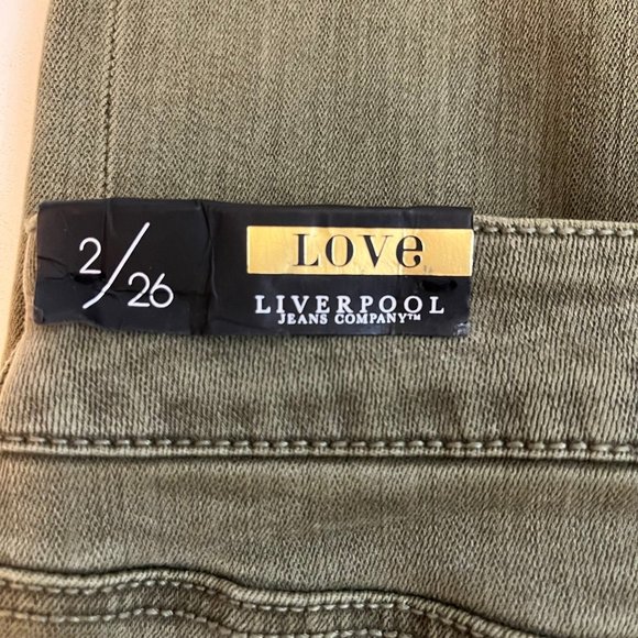 Liverpool Jeans Company Olive Avery Crop - Size 2/26 - Picture 7 of 9